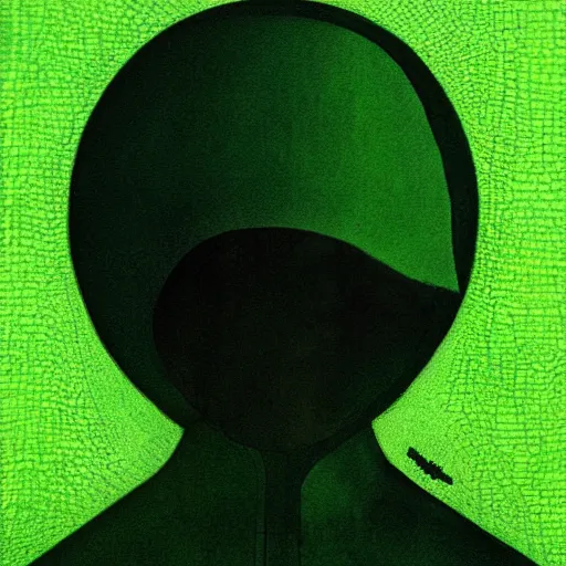 Prompt: a black figure in the green mist, colored ink, moebius illustration art, key art, portrait