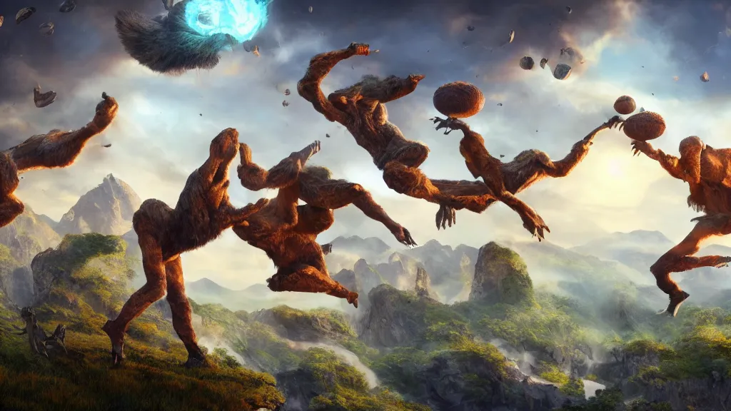 Prompt: giant kiwis falling from the sky, fantasy artwork, very very very beautiful scenery, hd, hdr, ue5, ue6, unreal engine 5, cinematic 4k wallpaper, 8k, ultra detailed, high resolution, artstation, award winning