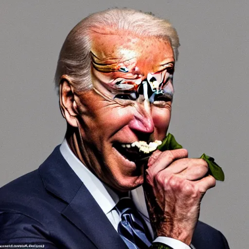 Image similar to joe biden eating the demon core, photography, realism, realistic, photorealism, photography, f 3. 5