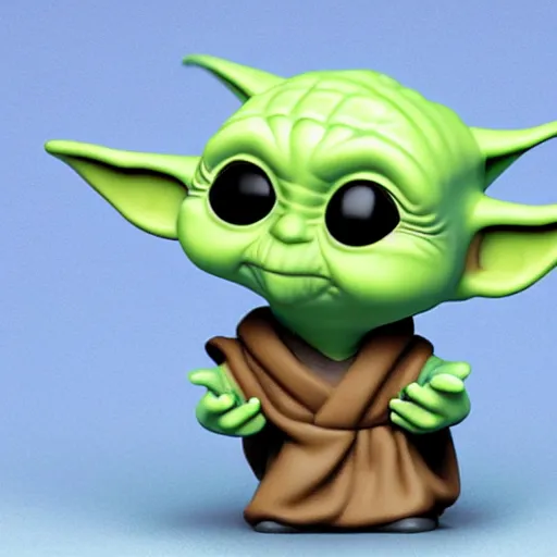 Image similar to isometric isometric isometric cute baby yoda funko pop