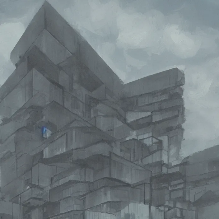 Prompt: a building in a landscape, trending on pixiv