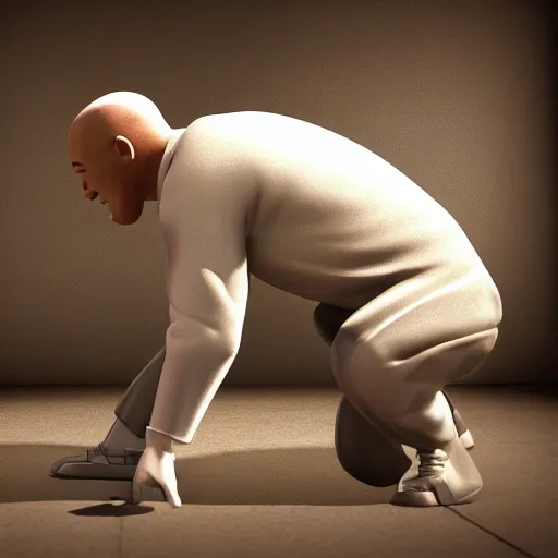 Prompt: mr. clean, 3 d render, dramatic lighting, ray tracing