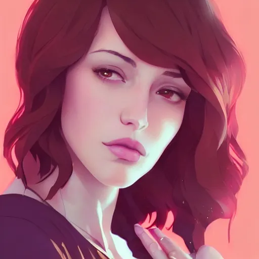 Image similar to a beautiful gina gershon christina hendricks kat dennings alluring instagram model by guweiz and wlop and ilya kuvshinov and artgerm and makoto shinkai and studio ghibli, symmetrical eyes, aesthetic, gorgeous, stunning, alluring, attractive, artstation, deviantart, pinterest, digital art