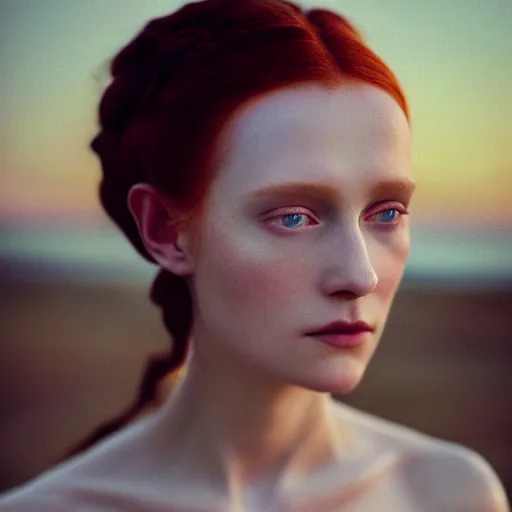 Prompt: photographic portrait of a stunningly beautiful english renaissance female in soft dreamy light at sunset, in a pearl, soft focus, contemporary fashion shoot, hasselblad nikon, in a denis villeneuve and tim burton movie, by edward robert hughes, annie leibovitz and steve mccurry, david lazar, jimmy nelsson, extremely detailed, breathtaking, hyperrealistic, perfect face