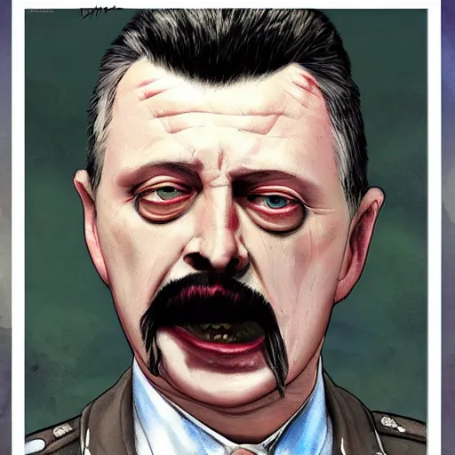 Image similar to igor ivanovich strelkov became a cringe lovecraftian degenerate abomination, photo - realistic, color image, 2 k, highly detailed, bodyhorror, occult art