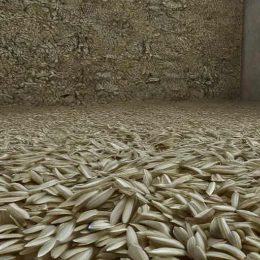 Prompt: Piles of rice scattered, unreal engine render