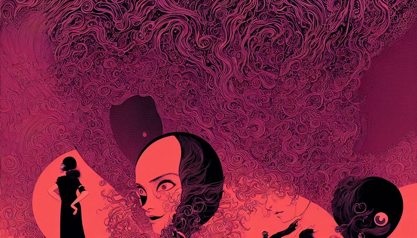 Image similar to beautiful woman by balmy enso, jamie hewlett, nicolas delort, moebius, victo ngai, josan gonzalez, kilian eng