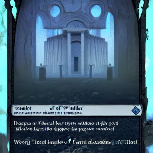 Image similar to the temple of the eyeless watcher at the end of time