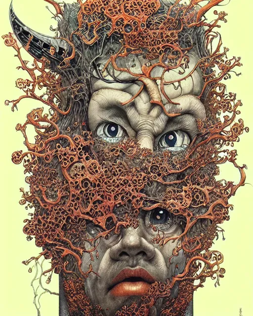 Image similar to portrait painted in jacek yerka style drawn by vania zouravliov and takato yamamoto, inspired by superheroes, intricate acrylic gouache painting, high detail, sharp high detail, artstation