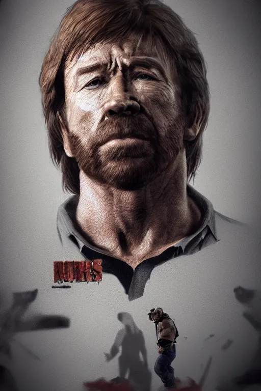 Image similar to Chuck Norris, concept art, artstation, octane, 3D render