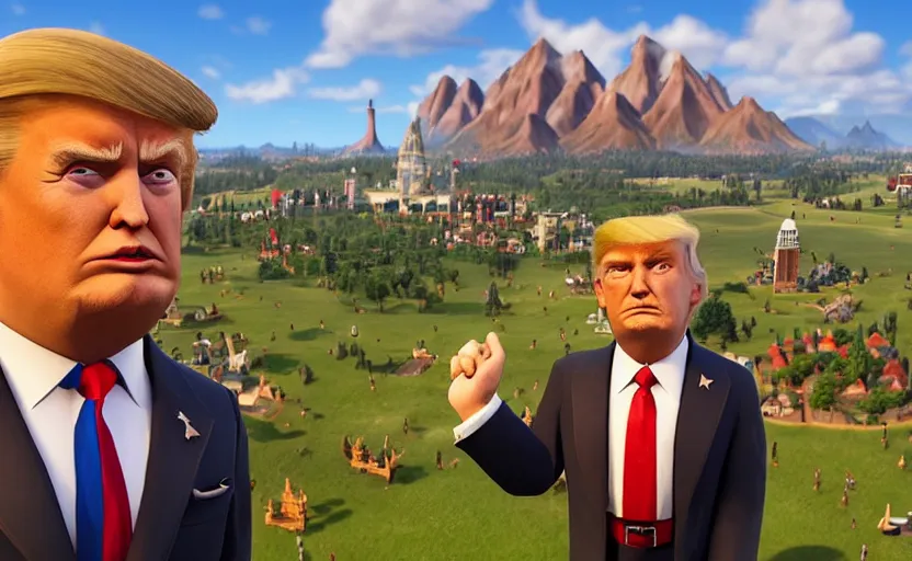 Image similar to “ trump character screen civilization 6 ”