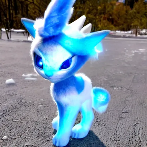 Prompt: A Glaceon ice princess