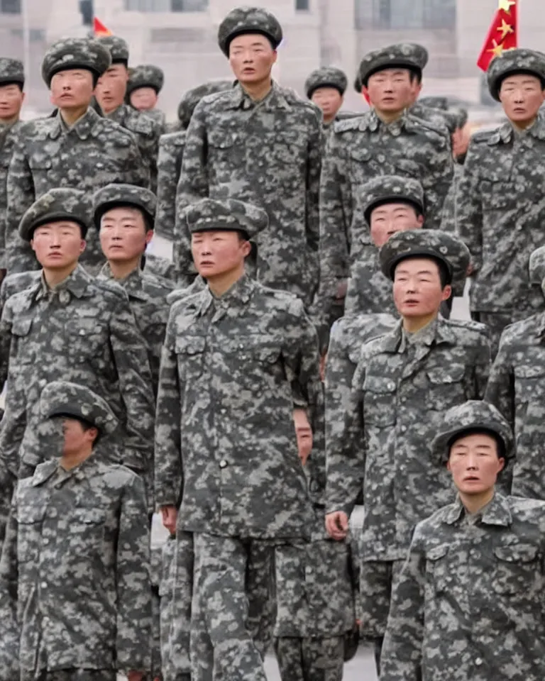 Image similar to chinese soldiers in washington dc movie steel