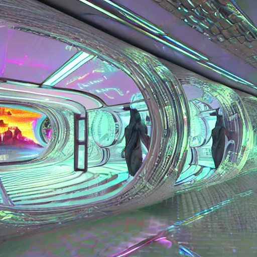 Image similar to alien shop, futuristic, holographic, 8k, intricate detail