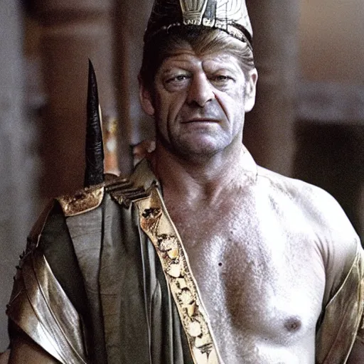 Prompt: sean bean as an egyptian pharao