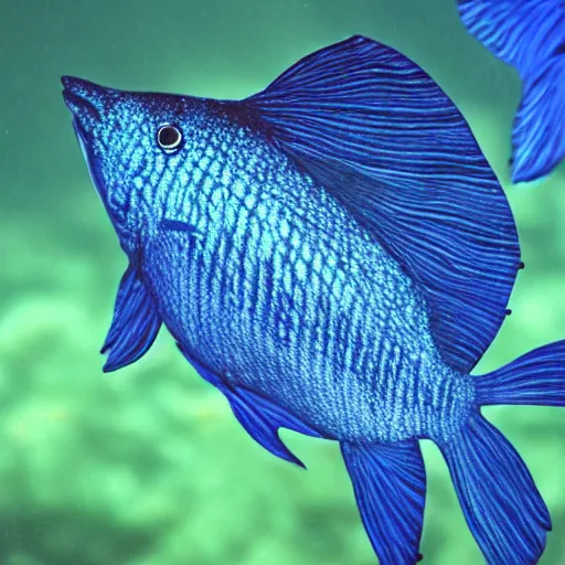 Prompt: blue fish