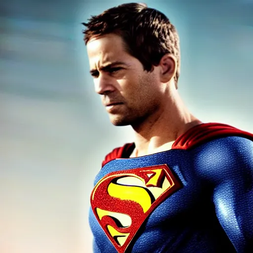 Prompt: if Paul Walker was Superman epic, cool, photo realistic, 4k, high detail