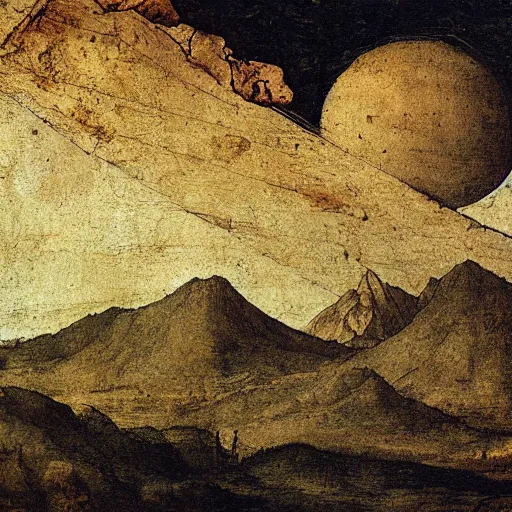 Prompt: the end of the world, painted by leonardo da vinci