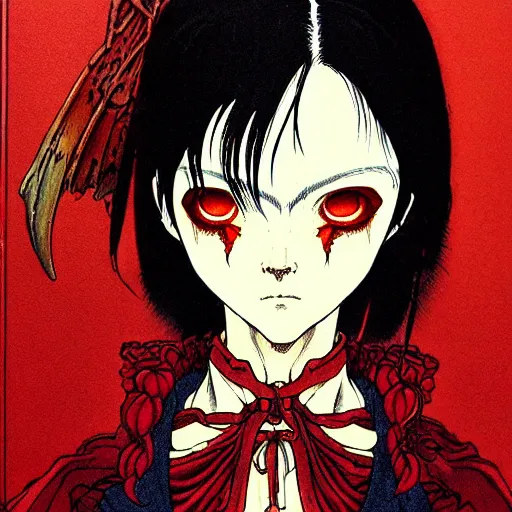 Image similar to prompt : portrait of diablo character painted in miyazaki color style drawn by katsuhiro otomo and takato yamamoto, inspired by fables, china doll face, smooth face feature, intricate oil painting, high detail, sharp high detail, manga and anime 2 0 0 0