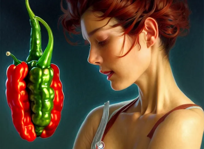 Prompt: a doctor whose head is a pepper, diffuse lighting, fantasy, hospital background, intricate, elegant, highly detailed, lifelike, photorealistic, digital painting, artstation, illustration, concept art, smooth, sharp focus, art by frank frazetta and marco bucci and loish and rossdraws and artgerm and alphonse mucha