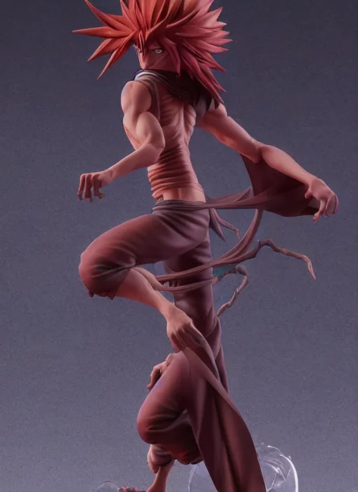 Image similar to naruto figurine, art by gerald brom, greg rutkowski and artgerm and james jean and zdzisław beksinski, unreal engine,