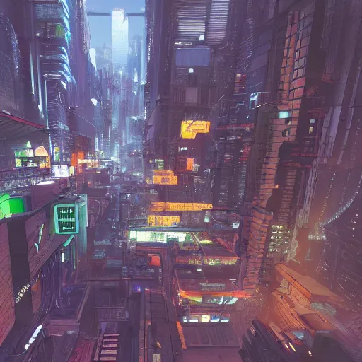 Prompt: a cyberpunk city, watercolor, earth tones, intricate, seedy, 4 k, blender, unreal engine