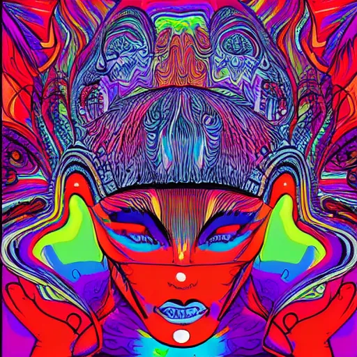 Image similar to 8 0's psychedelic illustrations