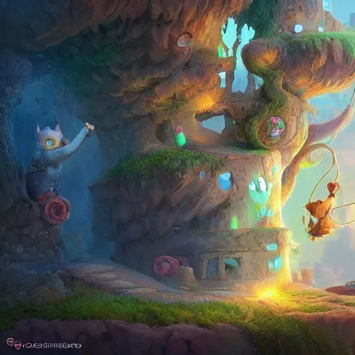 Prompt: super cute fantasy cat warrior 3D concept art by Gediminas Pranckevicius, glowing effect, beautiful detailed, face very realistic, Game Art, hyper detailed, no background, cartoon, cinematic, raytrace, Trend on artstation, C4D