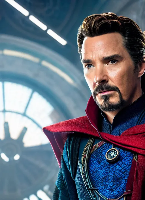 Image similar to film still of Johnny Galecki as Doctor Strange in Avengers Endgame, 4k