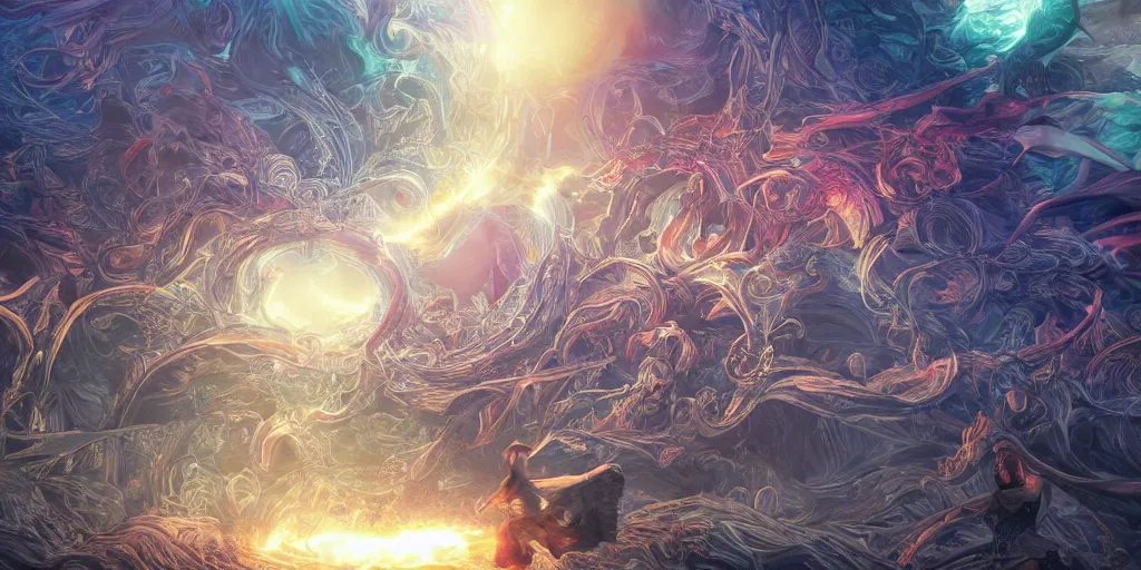 Image similar to the whirlwinds of revolt will continue to shake the foundations of our nation until the bright day of justice emerges. ultrafine highly detailed hyper colorful illustration, intricate linework, sharp focus, octopath traveler, final fantasy, unreal engine highly rendered, global illumination, radiant light, intricate environment