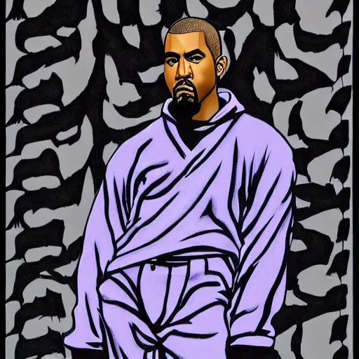 Image similar to Kanye West by Hirohiko Araki
