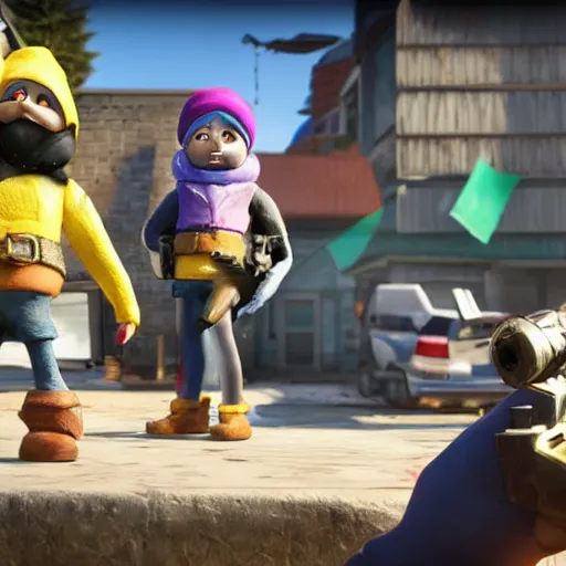 Prompt: gnomeo & juliet in rainbow six siege