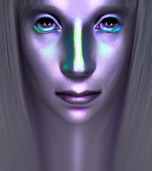 Image similar to close up portrait of a female iridescent ghost, cinema 3d 8K render