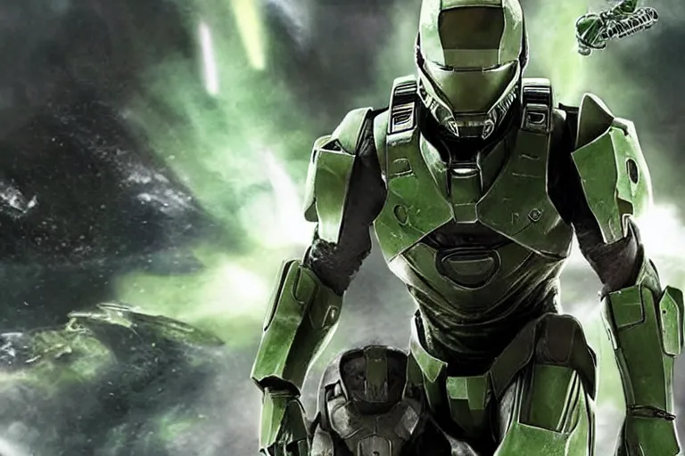 Prompt: robert downey jr as master chief