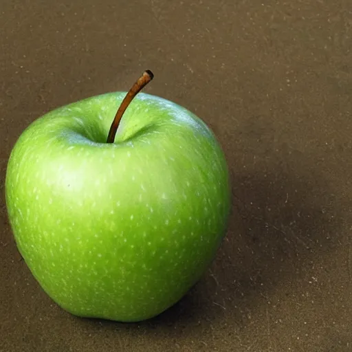 Prompt: a green apple