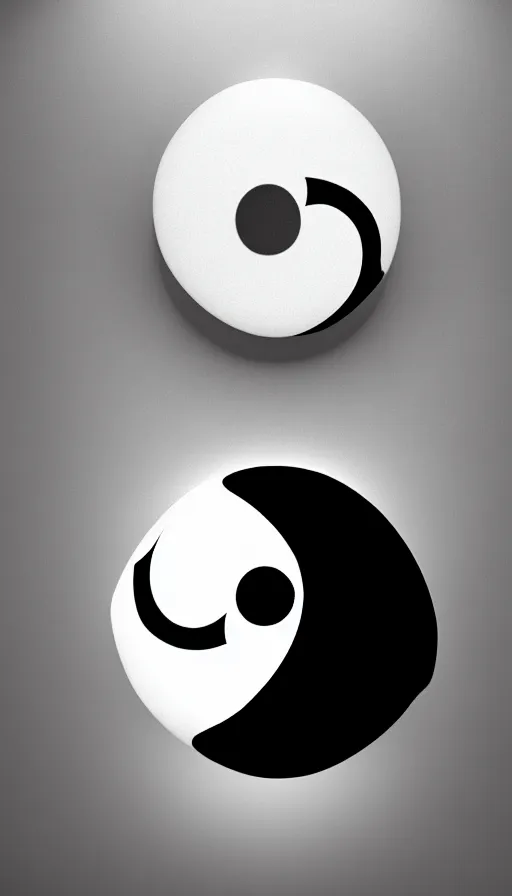 Image similar to Abstract representation of ying Yang concept, with Vray