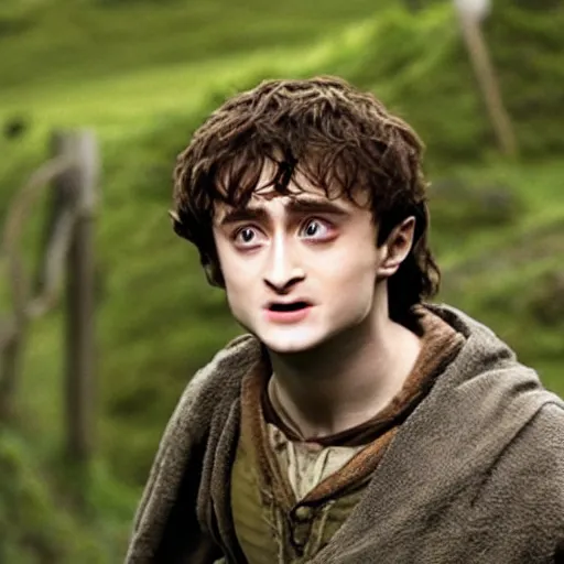 Image similar to Daniel Radcliffe as Frodo in lord of the rings