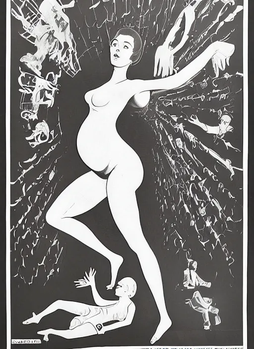 Prompt: a detailed and complex, highly detailed, concept art, anti - pregnancy, soviet propaganda poster depicting a pregnant woman