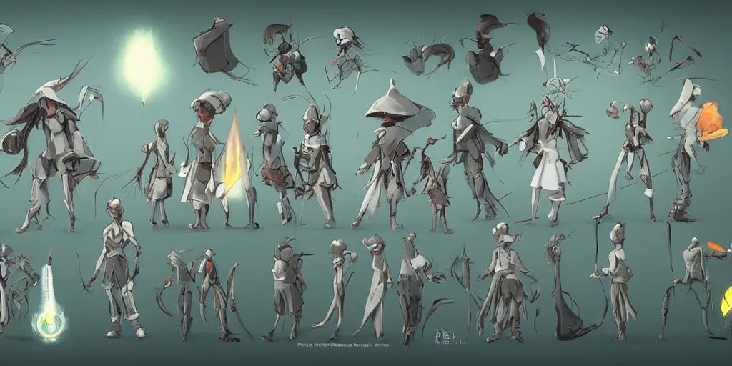 Image similar to character design, concept art, portal wizard, unreal engine, by studio ghibli,