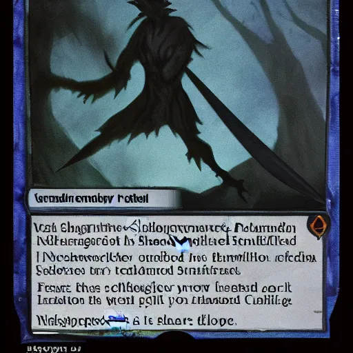 Image similar to nightmare shadow creature holding sword