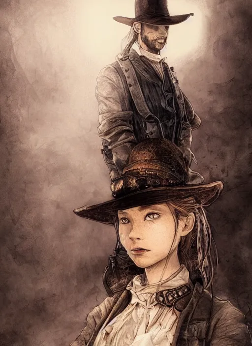 Image similar to portrait, Steampunk Amish, watercolor, dramatic lighting, cinematic, establishing shot, extremly high detail, foto realistic, cinematic lighting, pen and ink, intricate line drawings, by Yoshitaka Amano, Ruan Jia, Kentaro Miura, Artgerm, post processed, concept art, artstation, matte painting, style by eddie mendoza, raphael lacoste, alex ross