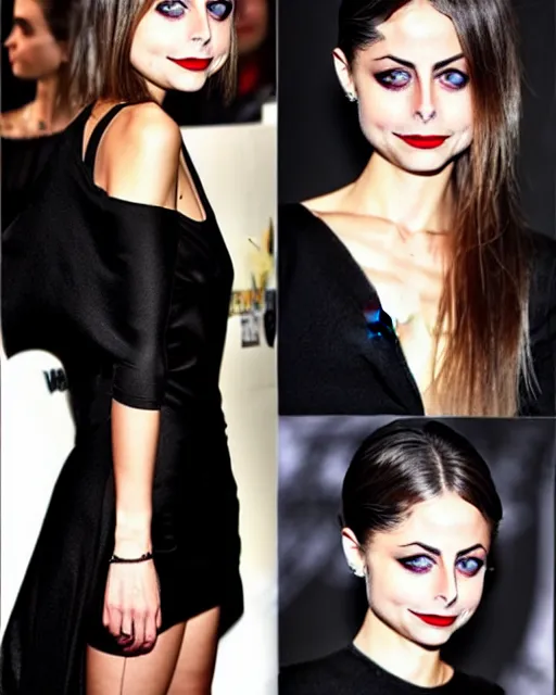 Prompt: style of ivan laliashvili : : gorgeous willa holland : : evil witch, swirling black magic, black dress : : symmetrical face, symmetrical eyes : : full body pose : : gorgeous black hair : : magic lighting, low spacial lighting : :