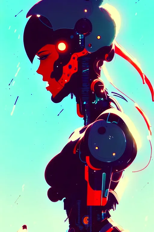 Prompt: a ultradetailed beautiful panting of a stylish cyborg girl, by conrad roset, greg rutkowski and makoto shinkai, trending on artstation