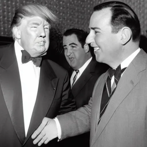 Image similar to Abbott and Costello meet Trump