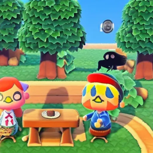 Image similar to animal crossing, cat