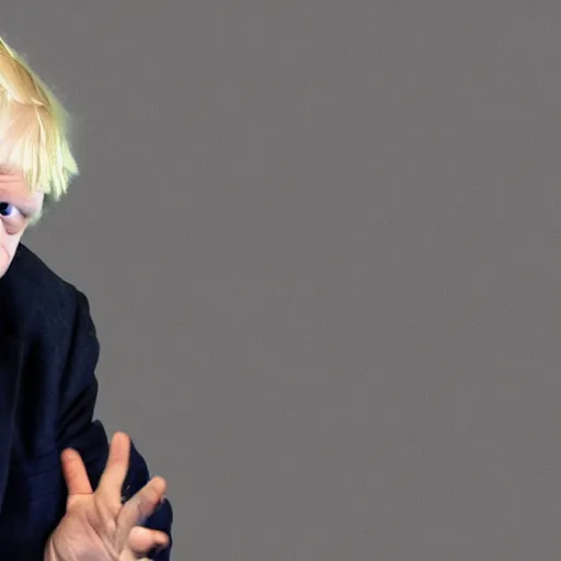 Image similar to Boris Johnson as a fallen angel