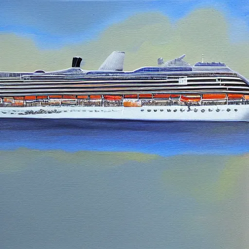 Image similar to a cruise ship bridge that has turned into a base and features a sketchbook, oil painting