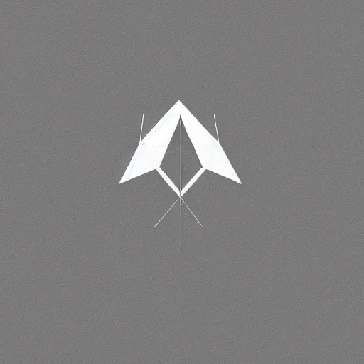 Image similar to simple origami logo of an astronaut, vector, minimal, one line art, sharp focus, white background