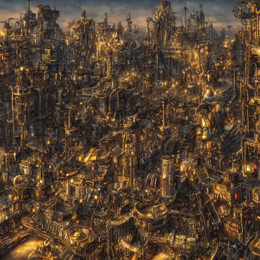 Image similar to steampunk city, photograph, 8 k