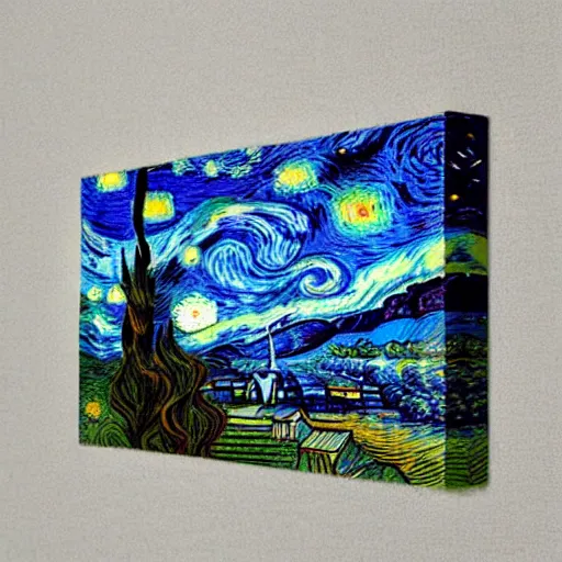 Image similar to original van gogh painting of WinAmp 1880 Paint on Canvas